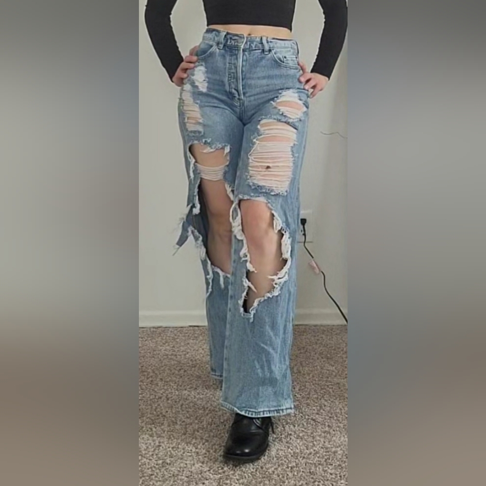 PacSun Highrise Waist Baggy Jeans Bootcut 25